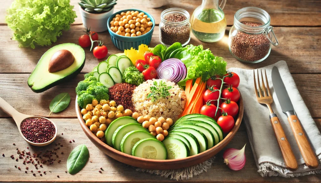 veganska-diyeta-yak-zbalansuvaty-raczion-bez-produktiv-tvarynnogo-pohodzhennya-i-unyknuty-deficzytu-nutriyentiv№3-1024x585 Веганська дієта: як збалансувати раціон без продуктів тваринного походження і уникнути дефіциту нутрієнтів